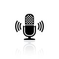 Voice recorder vector icon