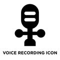 Voice recording icon vector isolated on white background, logo c