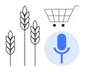 Voice Search Shopping for Agricultural Products Simplified with E-commerce and Technology Royalty Free Stock Photo