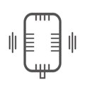 Voice sound recording icon eps10. Microphone sign flat style icon. microphone icon grey color vector eps10.