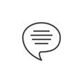 Voice speech bubble outline icon