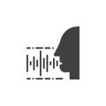 Voice, speech recognition icon vector