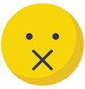 voice less, speechless Vector Isolated Icon which can easily modify or edit