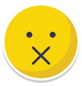 voice less, speechless Vector Isolated Icon which can easily modify or edit