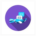 Voice to text flat icon