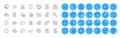 Voice wave, Recycling and Return package line icons pack. For web app. Color icon buttons. Vector