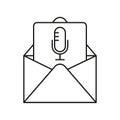 Voicemail, audio message icon. Vector illustration. stock image. Royalty Free Stock Photo