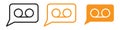Voicemail Icon Set Communication Illustrations for Telephony and Messaging Royalty Free Stock Photo