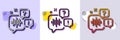 Voicemail line icon. Audio message sign. Halftone dotted pattern. Vector