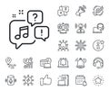 Voicemail line icon. Audio message sign. Place location, technology and smart speaker. Vector