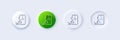 Voicemail line icon. Record phone voice sign. Line icons. Vector
