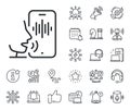 Voicemail line icon. Record phone voice sign. Place location, technology and smart speaker. Vector