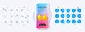 Voicemail, Report timer and Cyber attack line icons. For web app, printing. Phone mockup with 3d quotation icon. Vector