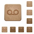 Voicemail wooden buttons