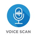 Voiceover or Voice Command Icon with Sound Wave Images Royalty Free Stock Photo