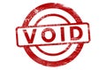 Void Red stamp on a white background Royalty Free Stock Photo