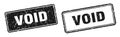 Void stamp set. void square grunge sign Royalty Free Stock Photo
