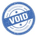 VOID text on blue round grungy stamp Royalty Free Stock Photo