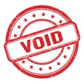 VOID text on red grungy vintage round stamp Royalty Free Stock Photo