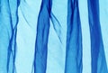 Voile curtain background bright blue