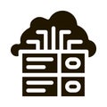 Voip Cloud Digital System Icon Vector Glyph Illustration