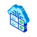 Voip Cloud Digital System isometric icon vector illustration
