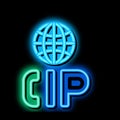 Voip Ip Calling System neon glow icon illustration