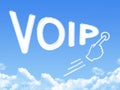 VOIP message cloud shape Royalty Free Stock Photo