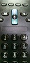 VOIP Office Phone Black Keypad with Numbers Royalty Free Stock Photo