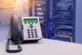 VOIP Phone IP Phone in data center room