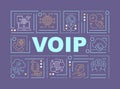 VOIP service word concepts purple banner