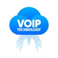 Voip Technology icon. Internet call concept connection. Voice over network, voip sign. Voice Over IP Service. Software Royalty Free Stock Photo