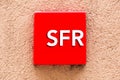 SFR logo on a wall