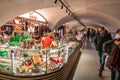 Voisin French chocolates stall at Les Halles du Grand Hotel Dieu a covered market in Lyon France