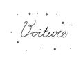 Voiture phrase handwritten with a calligraphy brush. Car in French. Modern brush calligraphy. Isolated word black Royalty Free Stock Photo