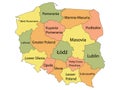 Voivodeships Map of Poland