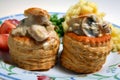 Vol au vent meal pastry sauce Royalty Free Stock Photo