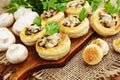 Vol au vent with mushroom stuffing