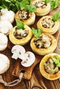 Vol au vent with mushroom stuffing