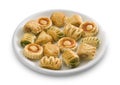 Vol-au.vent, pizzette, appetizers Royalty Free Stock Photo