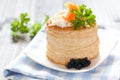 Vol au vent with salmon