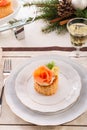 Vol-au-vent with salmon Royalty Free Stock Photo