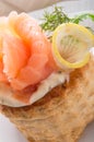 Vol-au-vent with salmon Royalty Free Stock Photo