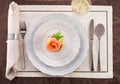 Vol-au-vent with salmon Royalty Free Stock Photo