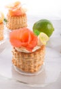 Vol-au-vent with salmon Royalty Free Stock Photo