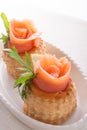 Vol-au-vent with salmon Royalty Free Stock Photo