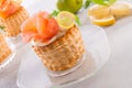 Vol-au-vent with salmon Royalty Free Stock Photo