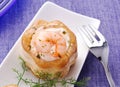 Vol au vent with shrimp in jelly