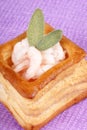 Vol-au-vent with small shrimps