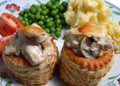 Vol au Vent vegetables meal